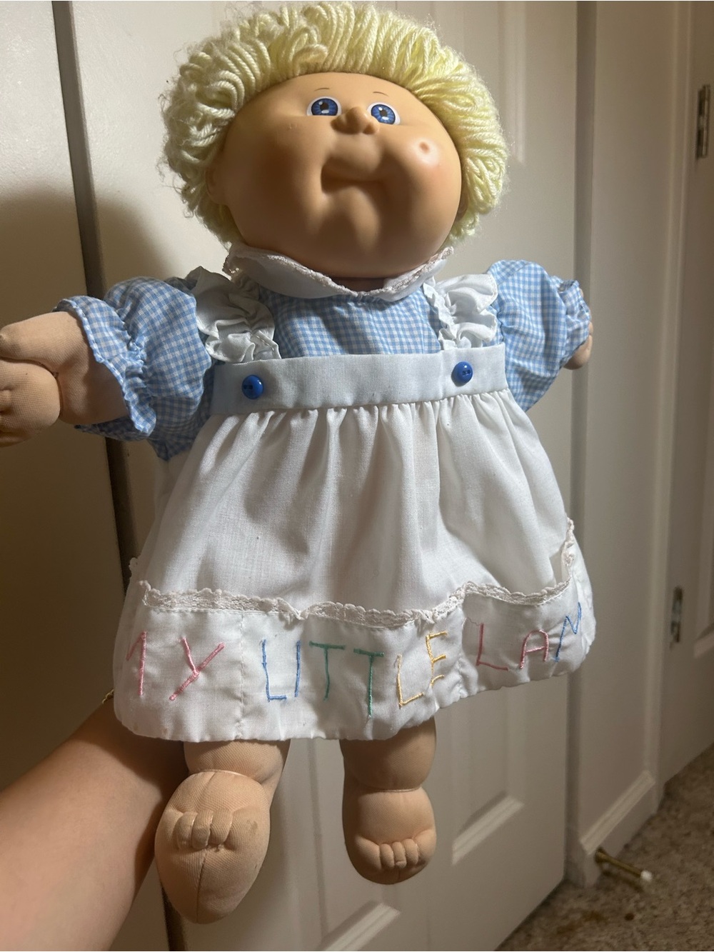 VINTAGE rare Cabbage Patch Doll 1978 1982 Blond Hair Blue Eyes